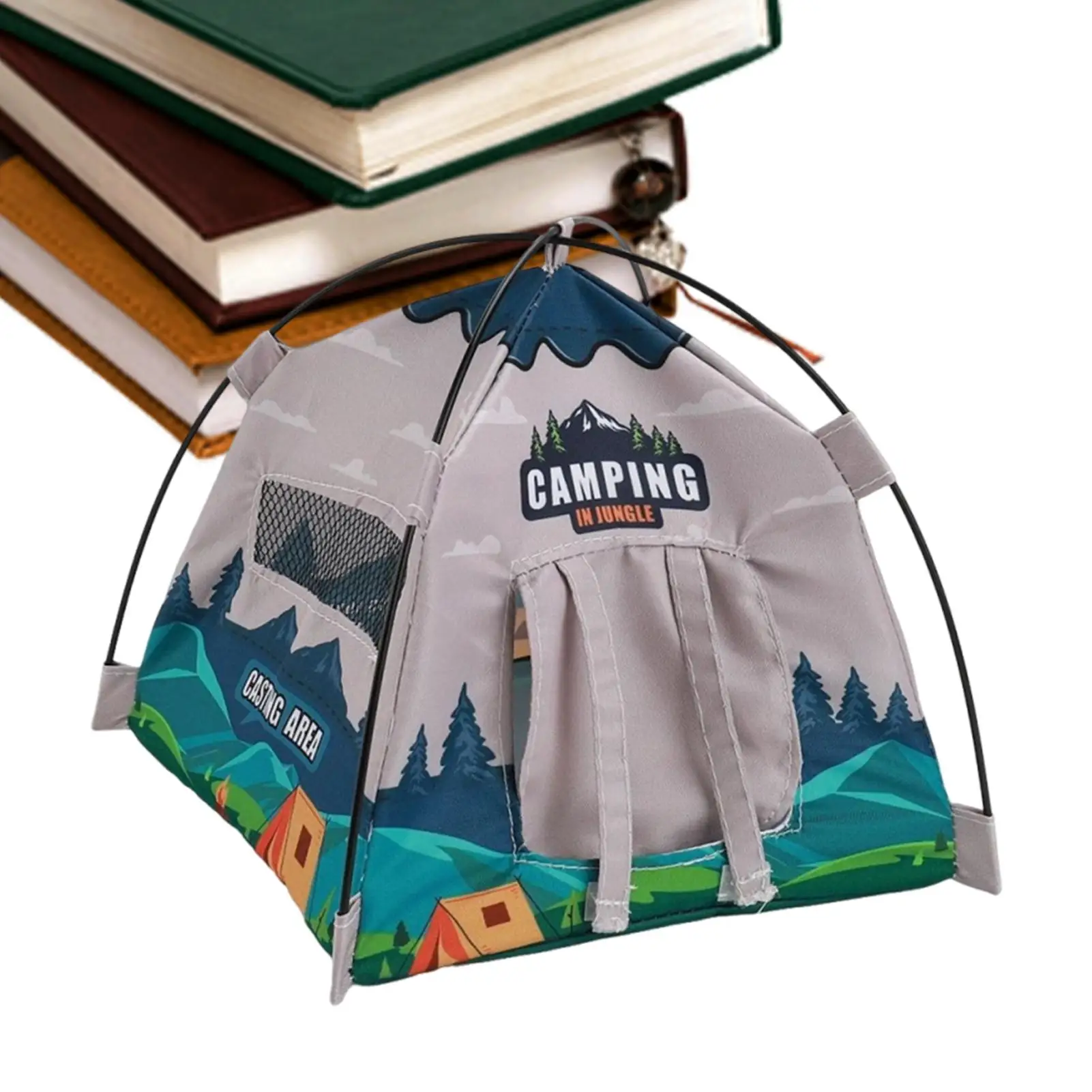 Miniature Tent 1:12 Scale Realistic Camping Tent With Light Doll Decoration Accessories For Boys Girls Pretend Play Home