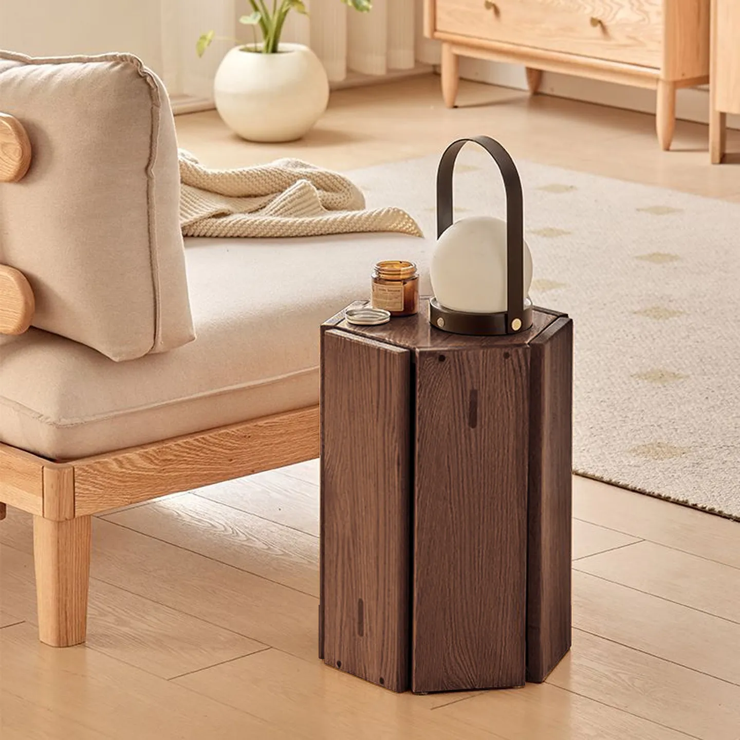 Stacked stools Home living room Modern stackable makeup stool Solid wood dining stool
