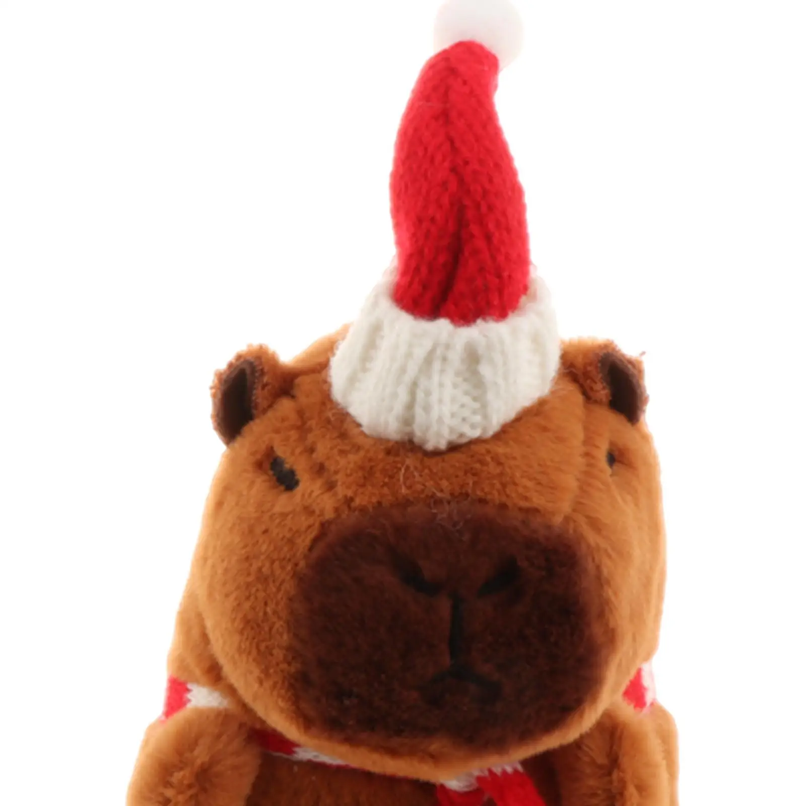 Weihnachts-Capybara-Plüsch-Schlüsselanhänger, Taschenanhänger, tragbar, realistisch, Weihnachtsgeschenk für Jungen, Mädchen, Erwachsene, Kinder, Geburtstagsgeschenke