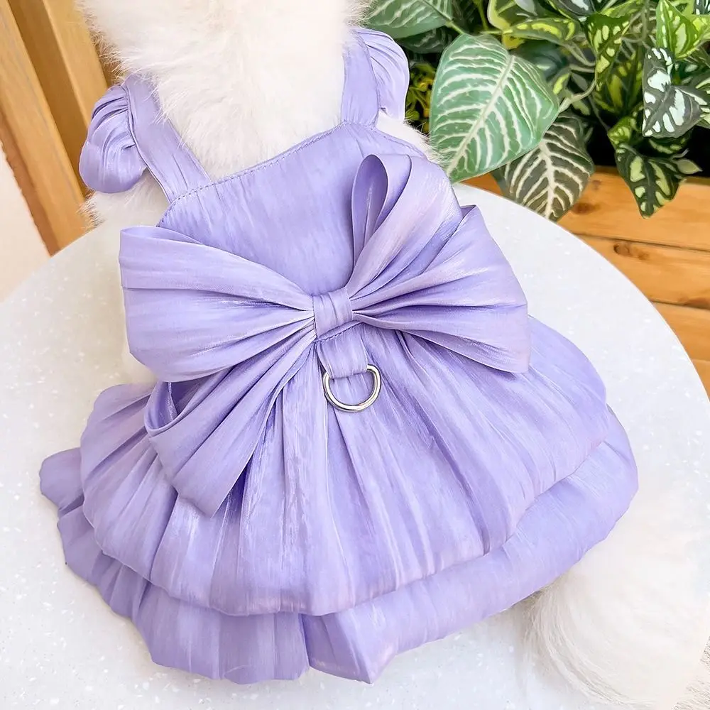 Cadeau créatif chien vêtements arc belle chiot robes doux réglable animal de compagnie nœud papillon jupe habiller accessoires