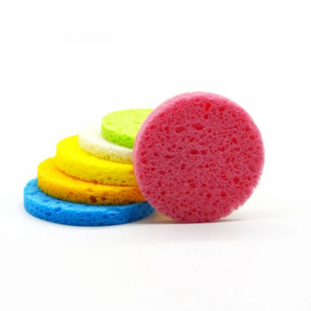 

50 Pcs Wood Pulp Sponge Kitchen Cleaning Dishwasher Scrub Sink Multicolor Soft Absorbent Foam Faucet Stove Durable