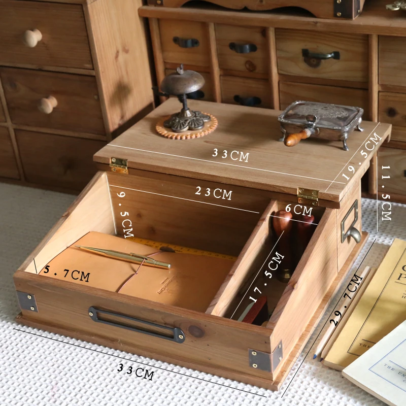 Furniture for small-sized apartments Hand Account Writing Desk Flip Dust-proof Stationery Storage Box