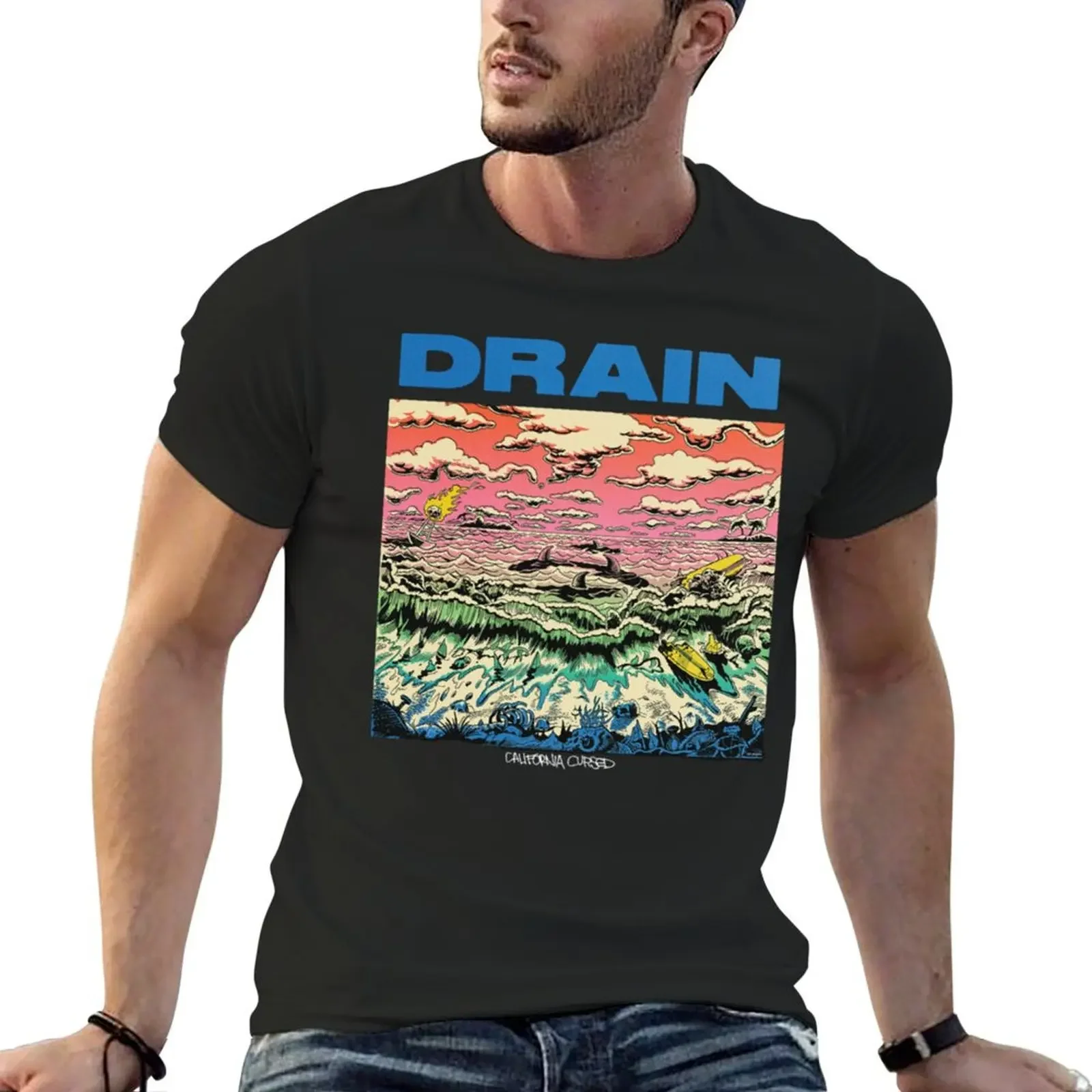 FAN ART DRAIN CALIFORNIA CURSED Classic T-Shirt sweat graphic t shirts Men's t-shirts