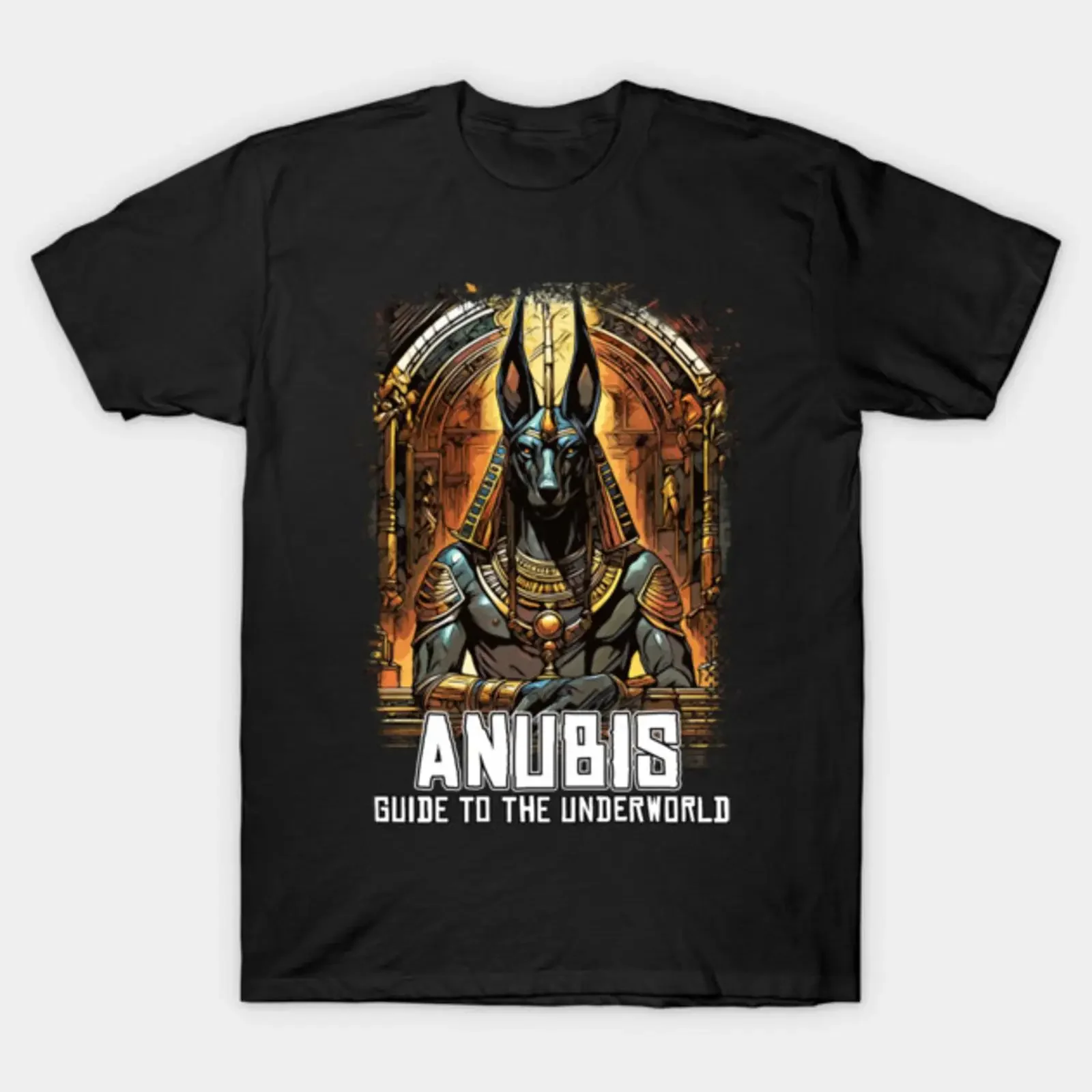 Anubis Ancient Egyptian GOD Guide to the Underworld T Shirt vintage Washed fashion Stylish graphic Soft Slightly Comfortable