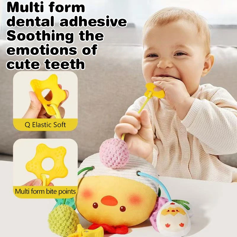 Unique Animal Design Baby Toy, Pull String Bed Hangar for Newborn, Educational Montessori Rattling Toy