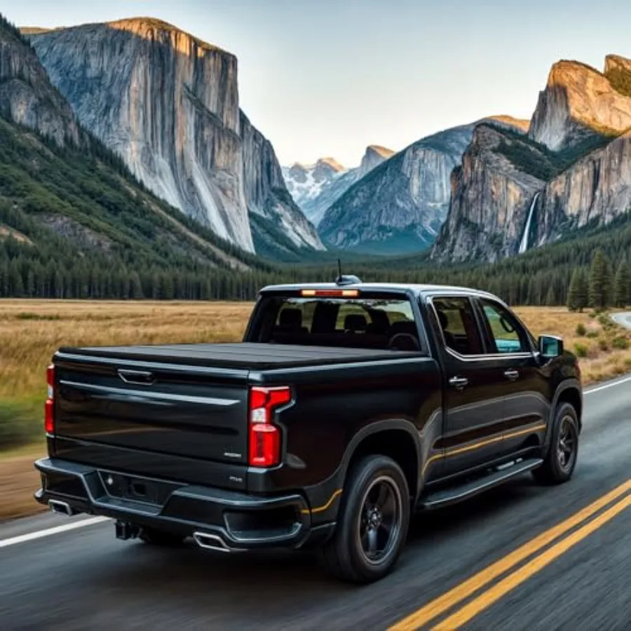 FRP غطاء سرير شاحنة ثلاثي الطي صلب تونيو لسيارة تشيفي كولورادو وجي إم سي كانيون 20152025 سرير 5.2 قدم حماية متينة ضد الطقس