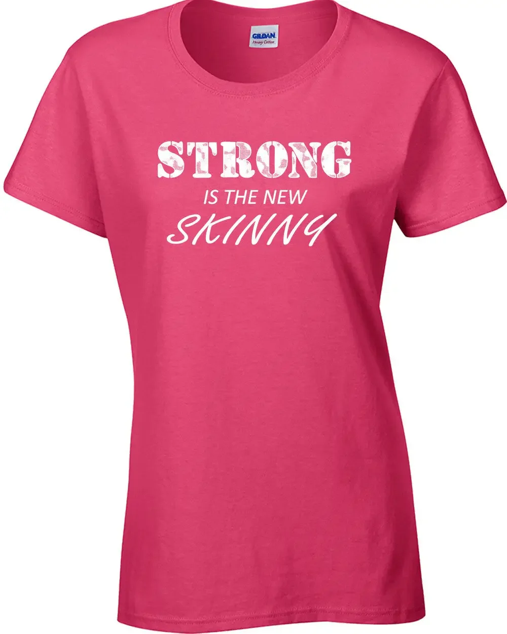 Strong is the New Skinny Workout Training Weight Lifting Ladies Tee Shirt 690