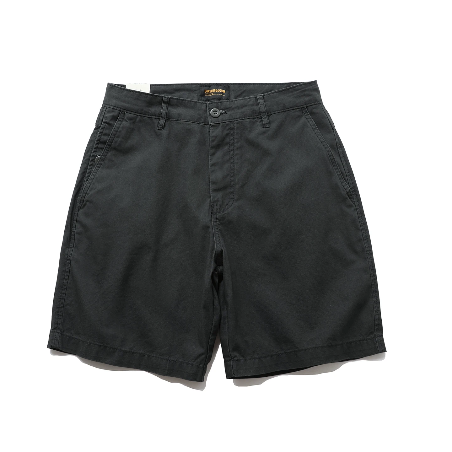 Retro Japanese Style Pure Cotton Straight Leg Short Pants Men's Trendy Brand Summer Washed Loose Casual Five-Point Pants