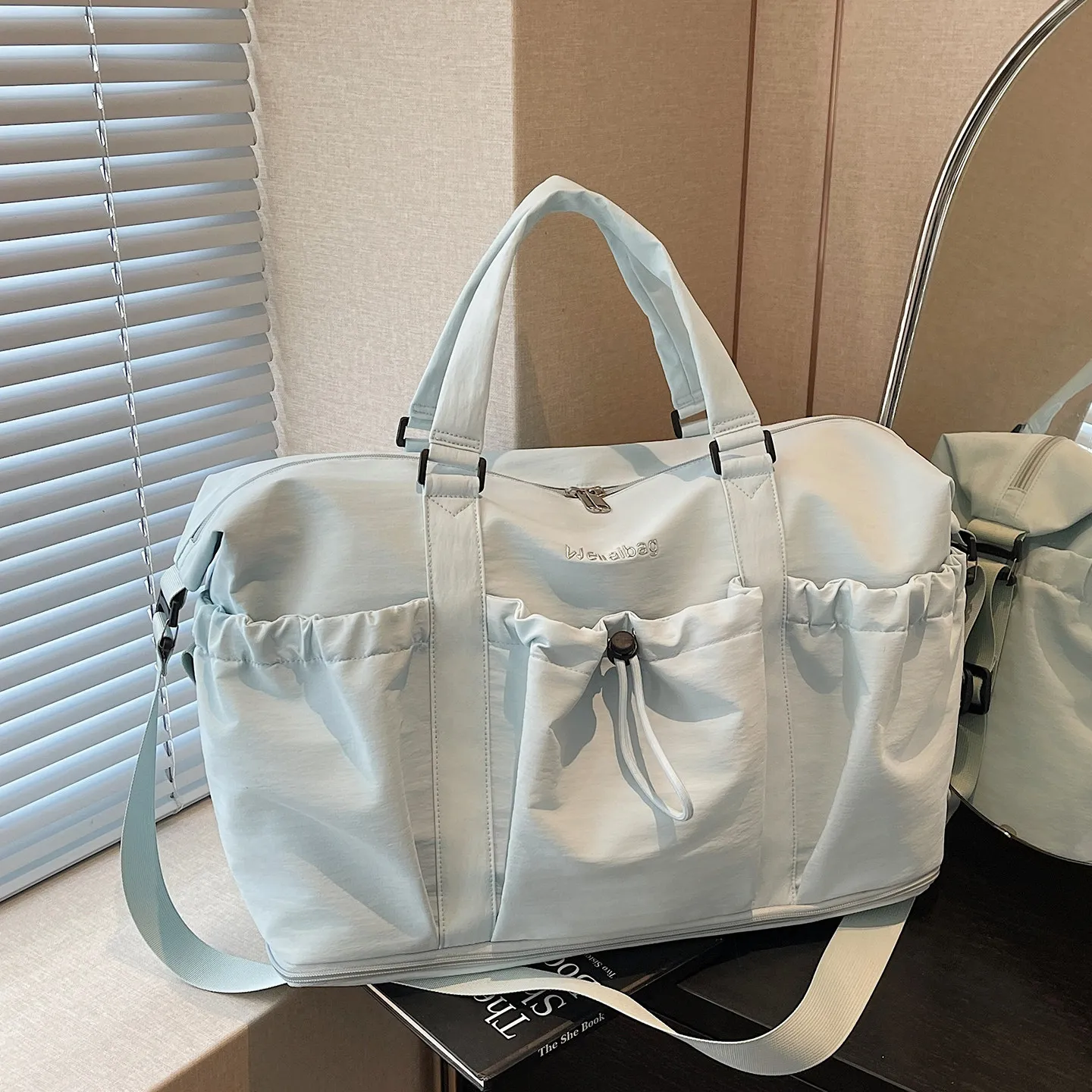 portable-travel-fitness-bag-lazy-style-large-capacity-expandable-dry-wet-separation-maternity-storage-bag-oxford-cloth-backpack