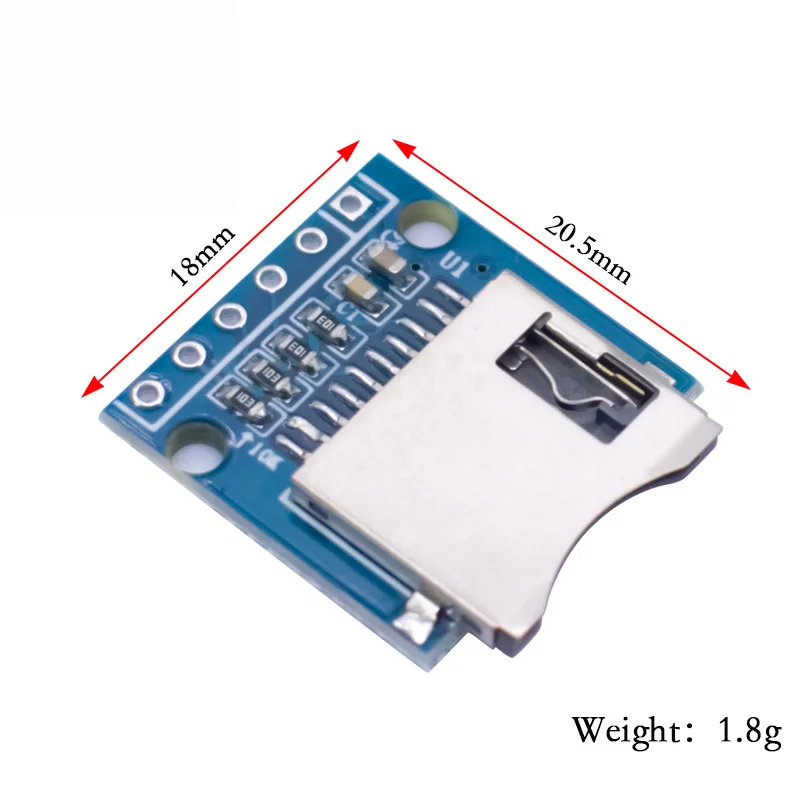 Placa  expansión  almacenamiento Micro SD, Módulo adaptador  escudo  memoria con pines, 10 piezas