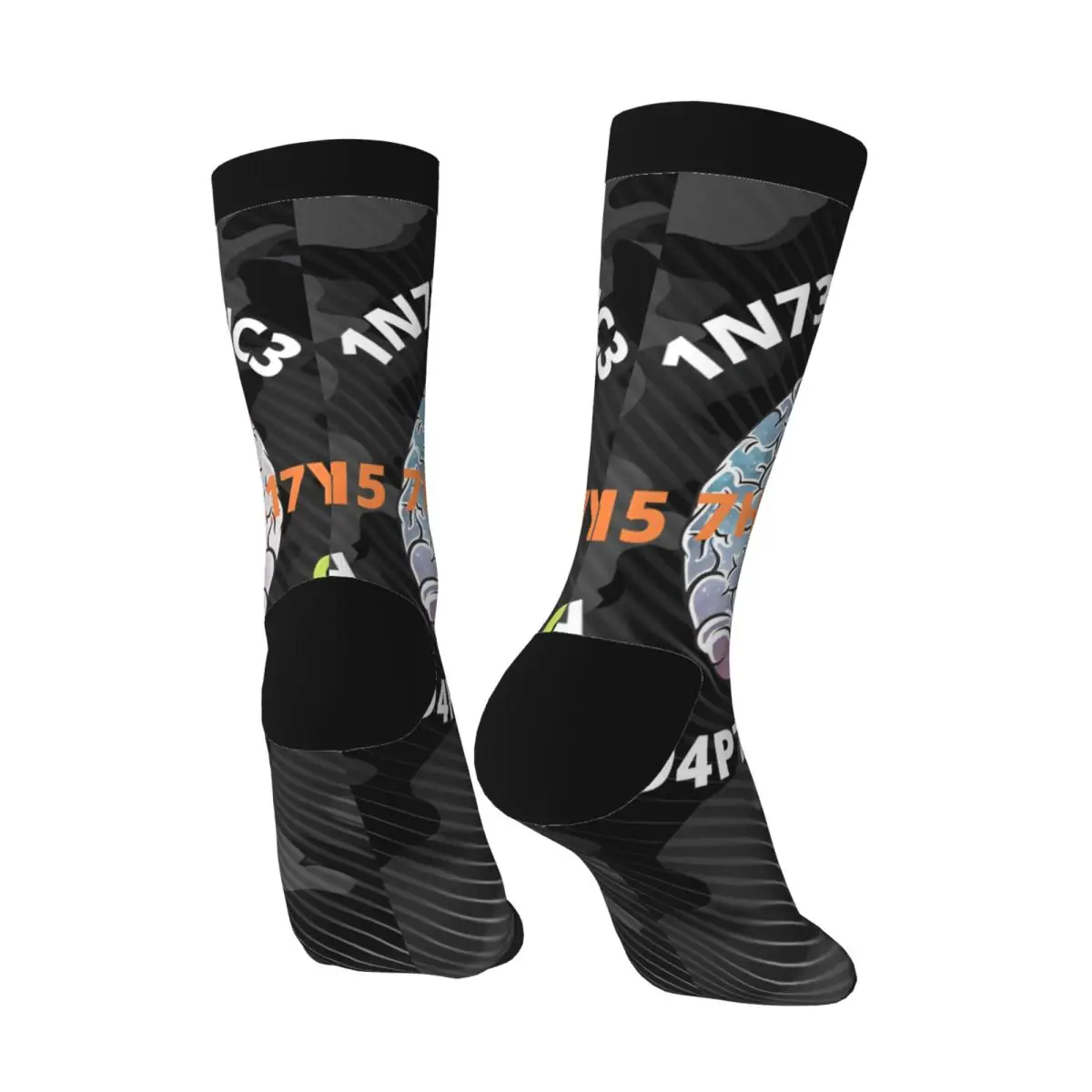 Happy Funny Men's compression Socks Athletic Retro Harajuku Lntelligence is the ability to adapt to change Hip Hop Novelty