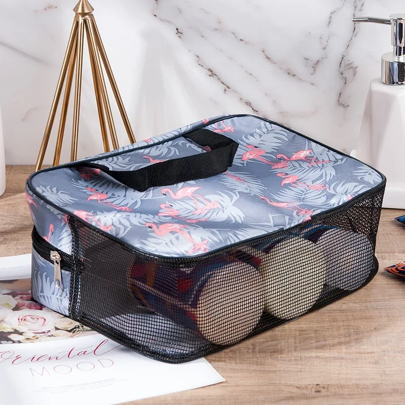 New Girl Outside Travel Toiletry Bag Case Femal Zipper Makeup Bag Organizer Fashion Flower Print Women Tote Large Cosmetic Bag