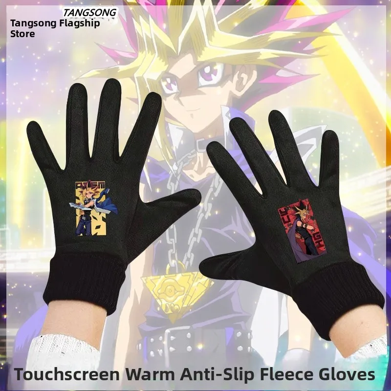 

Warm Fce Lined Touchscreen Cycling Gloves ex Winter Cartoon Yu-Gi-Oh! Anime Game Accories Durable Polyester Gloves
