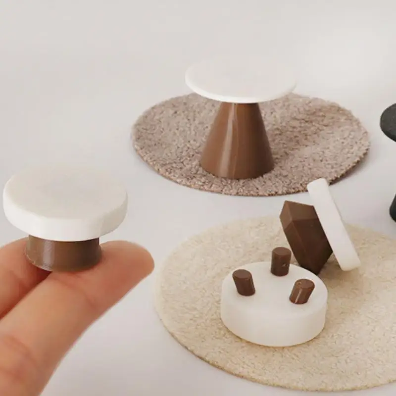 4Pcs Dollhouse Simulation Table Model Ornament Handmade DIY Stool Scene Home Decoration Mini Toys Doll House Accessories