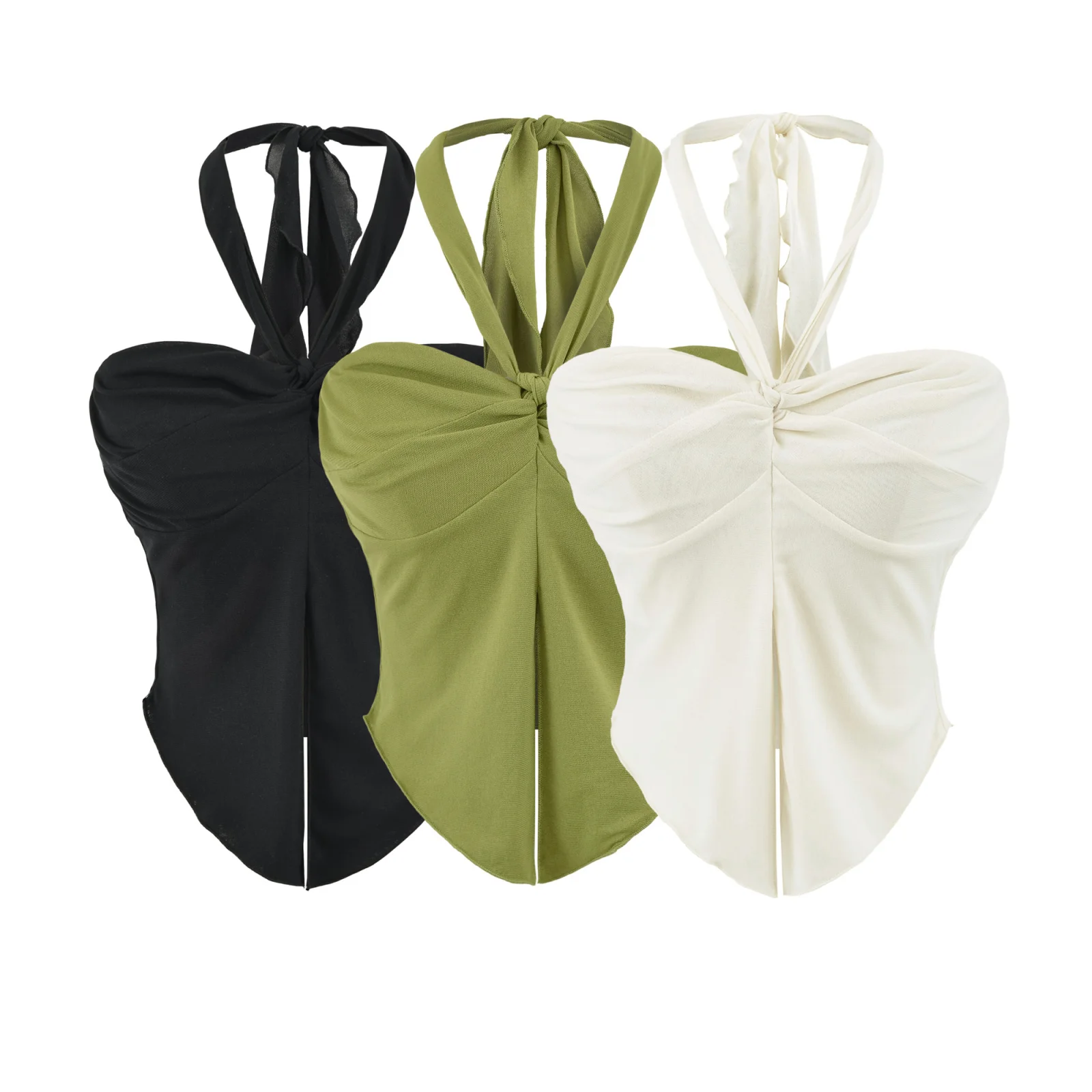 Sexy Slim Fit Camisole Top Pure Desire Internet Famous Thin Transparent Casual Strap V Neck Short Length Ladies Wear