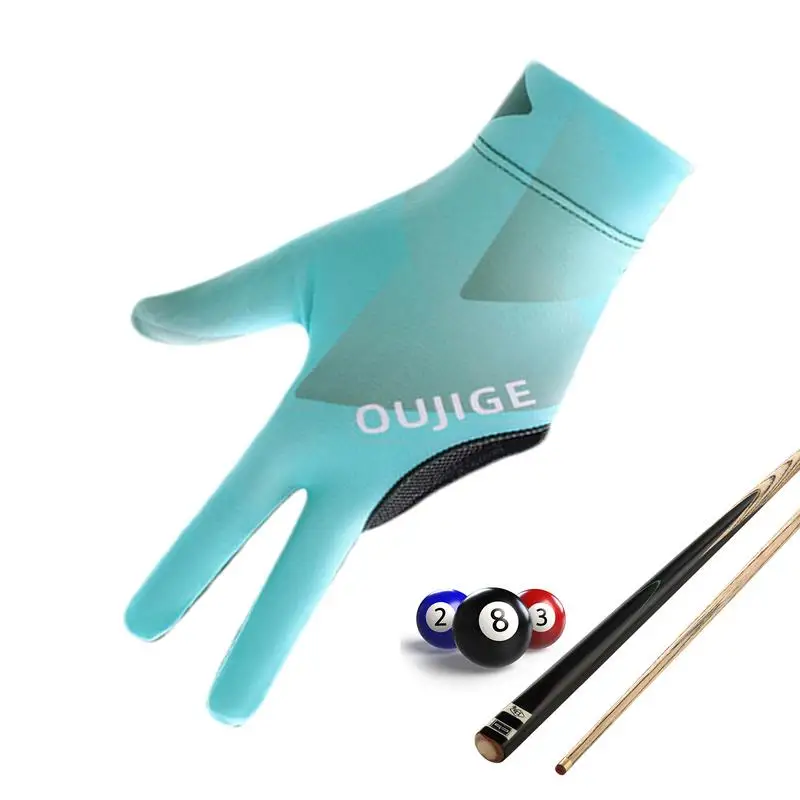 Cue Sports Gloves 3-Finger Billiards Gloves Breathable Wear-Resistant Cue Action Gloves Billiards Accessories For Men Women