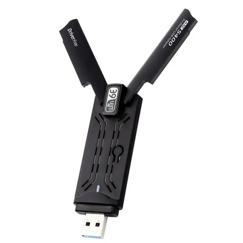 A23F-AX5400M Wifi 6E Adapter USB3.0 Ethernet Network Card Tri-Band 6G/5G/2.4G USB Dongle Receiver For PC Laptop