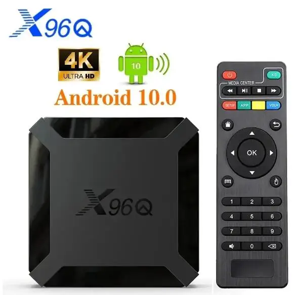 

X96Q Smart TV Box Android 10.0 Allwinner H313 Quad Core 2.4G Wifi HDR10 4K 3D H.265 2GB RAM 16GB ROM Set Top Box PK MXQ PRO 5G