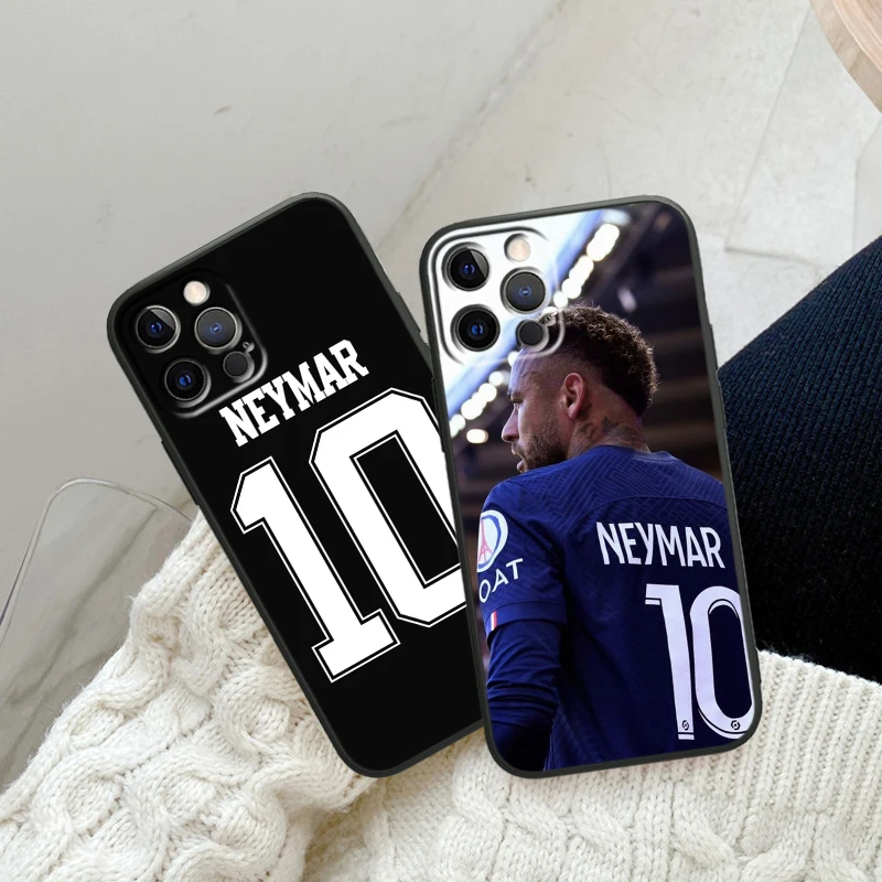 Football Neymar Cool For iPhone 15 14 13 12 11 X XS XR 8 7 6 Pro Plus Max Mini 5S 5 SE Black Phone Case