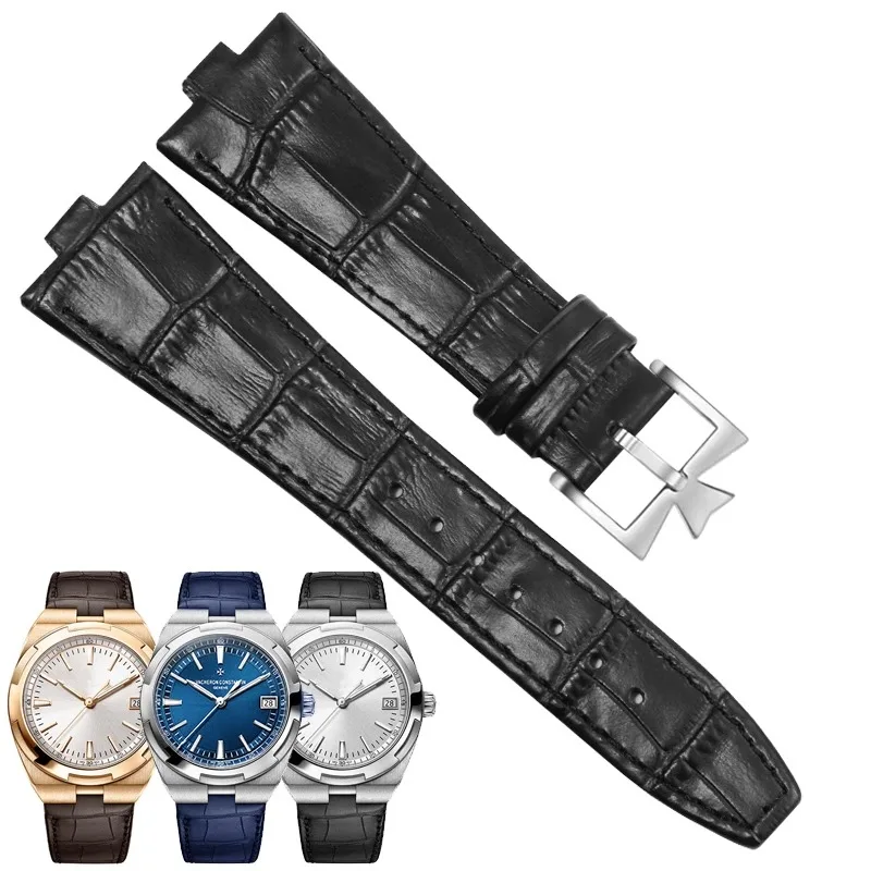 

Substitute For 4500V 5500V 7900V Series Convex Special Interface Leather Watch Band With Men's 25.8mm