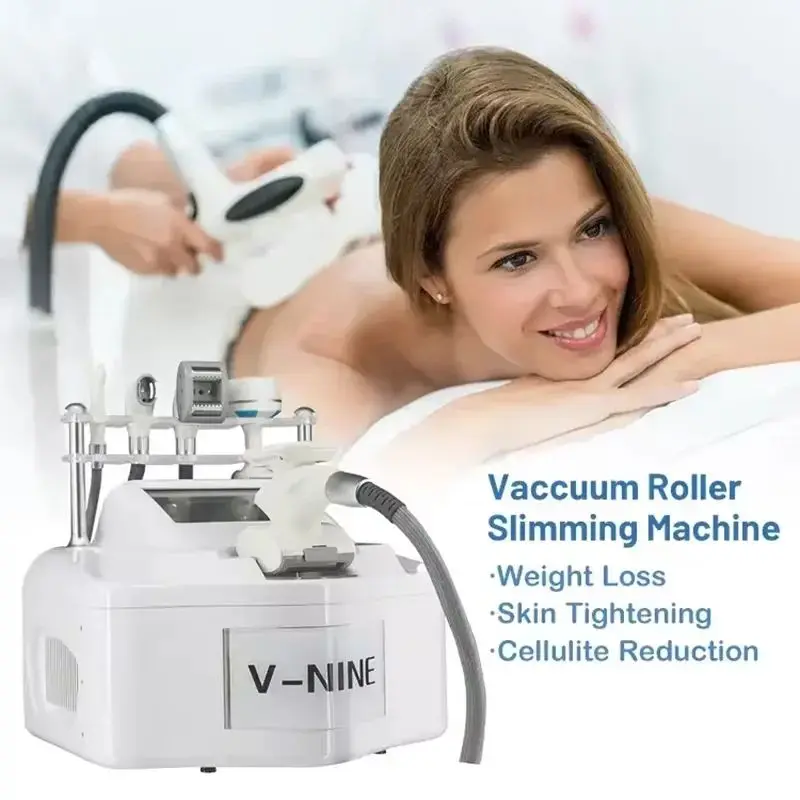 Cellulite Remover V9 Body Shape Infrared Vacuum Roller Weight Loss 40 Khz Cavitation Vacuum R F Machine For Salon Butt Lift
