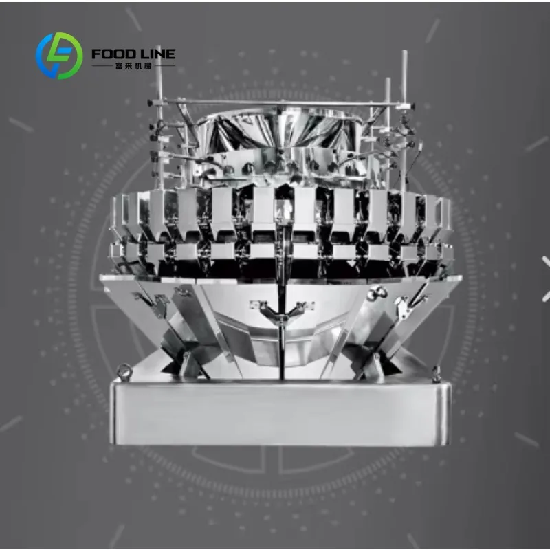 Custom Automatic Digital 14 Head Multihead Weight Multi‑Head Scales for Meat Biscuit Candy Dry Fruits Nuts Weighing Machine