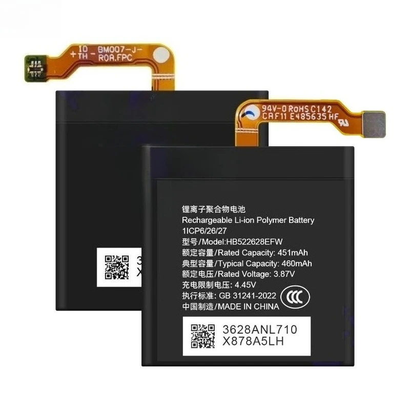High Quality HB522628EFW Watch Battery 3.87V 460mAh For Huawei Honor Watch 4 Watch4 GS3 GS4 GS 3 4 MUS-B19 TMA-L19 Brand New