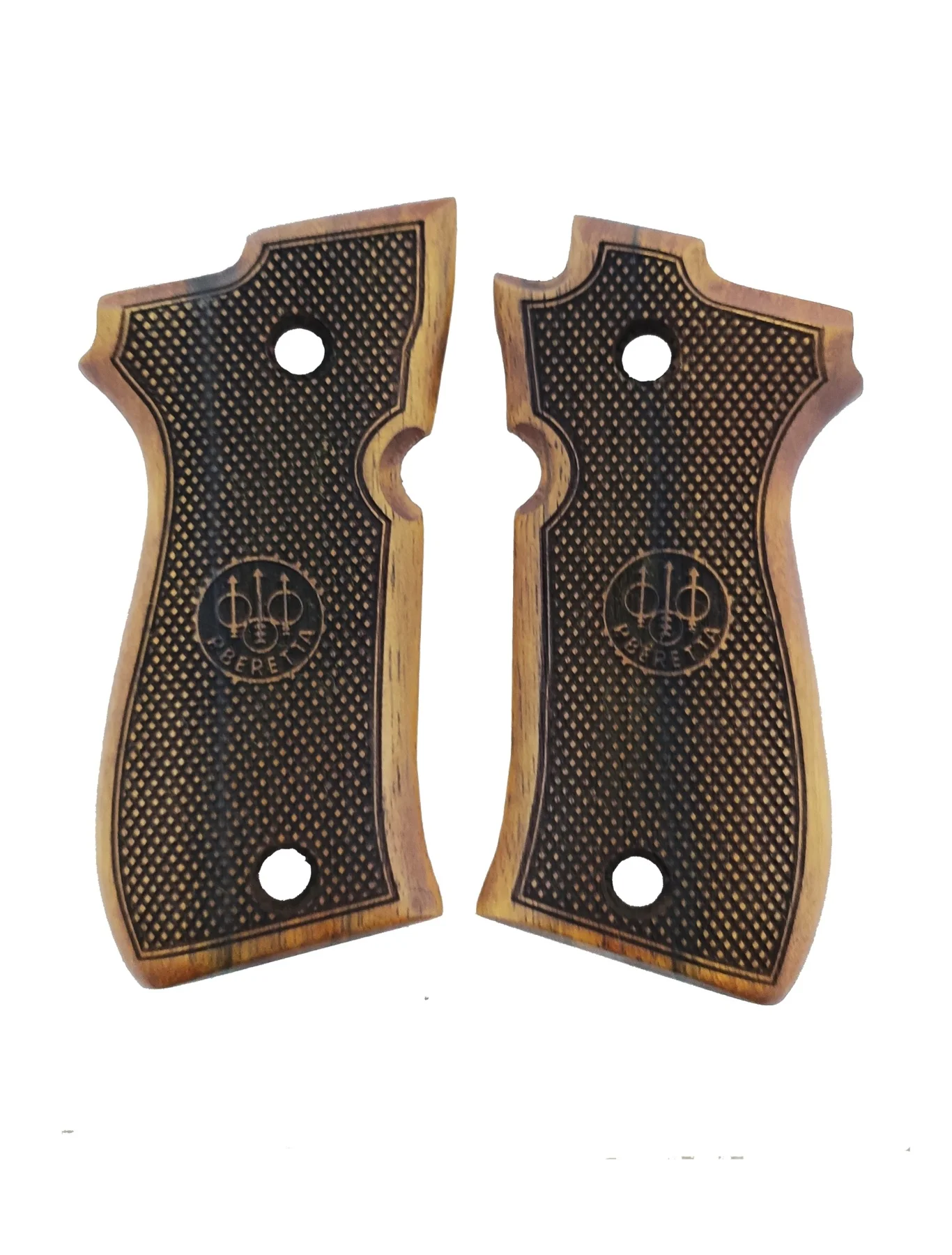 Beretta 81FS, 84FS, 85FS Compatible Custom Production Laser Cut Wooden Grip Mod12