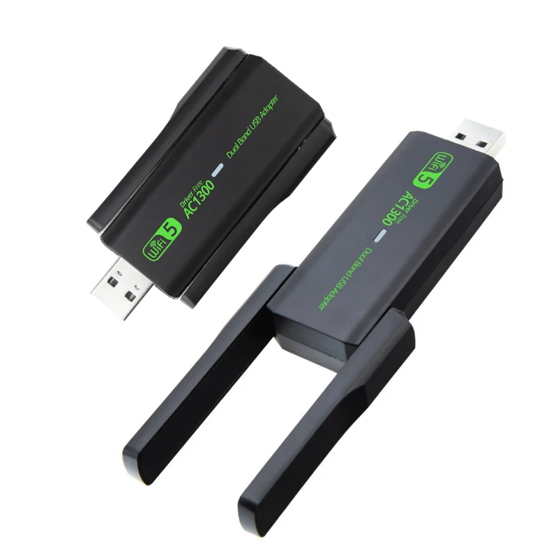 

Plug and play 1300Mbps wireless network card Wireless USB Adapter Dual band 2.4G 5.8G wireless WiFi signal receiving transmitter