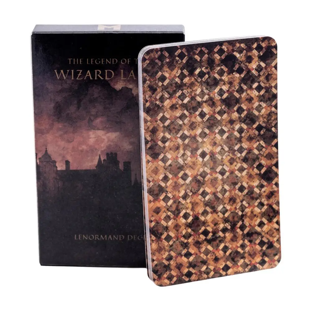 Legend Of The Wizard Laird Lenormand Tarot Deck Leisure Party Table Game Fortune-telling Prophecy Oracle Cards With Guide Book