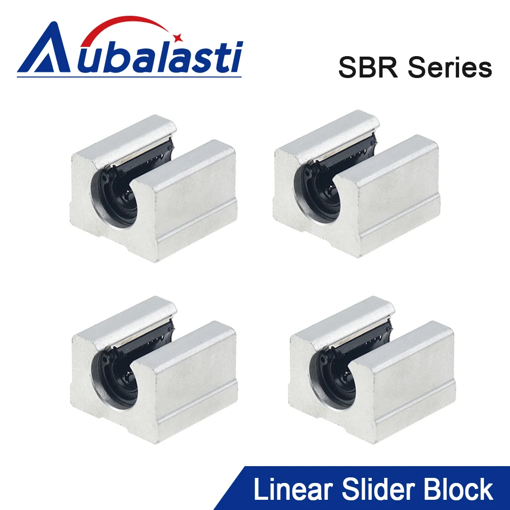 Aubalasti SBR10UU SBR12UU SBR13UU SBR16UU SBR20UU Bloco de Rolamento de Esferas para Movimento Linear Guia Linear para Router CNC Peças para Impressora 3D