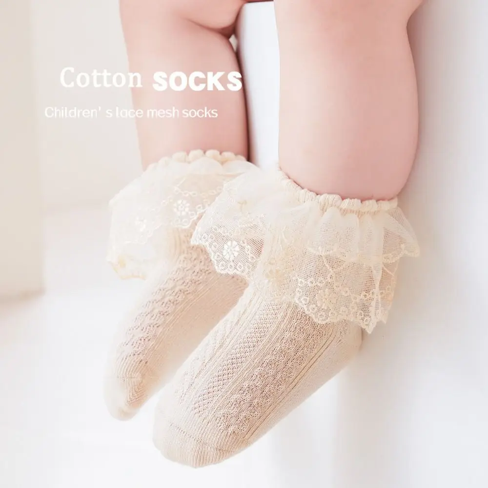 

3 пары кружевных детских носков в стиле Лолиты ярких цветов, милые чулочно-носочные изделия, детские хлопковые носки, короткие детские носки принцессы для малышей, детские носки