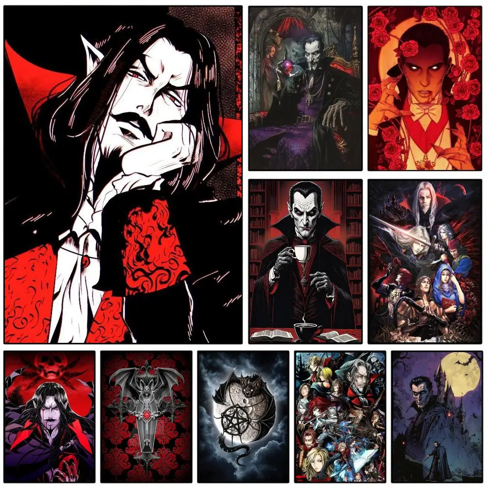 Affiche vintage classique Vampire Knight, autocollant artistique auto-adhésif en papier imperméable, décoration murale pour café