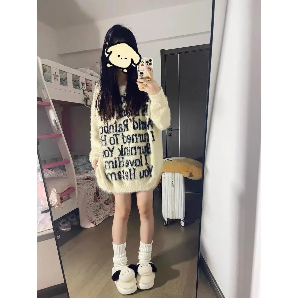 

Loose Couple Knitted Sweater American Letter Sle Men Women Streetwear Autumn Winter New Arrival Soft Polyester Casual Faion