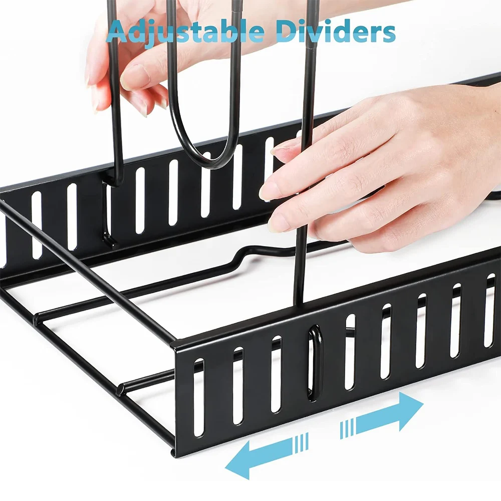 8 livelli Pan Pot Organizer Rack 3 metodi fai da te armadio regolabile dispensa vasi coperchi Rack di stoccaggio organizzazione della cucina