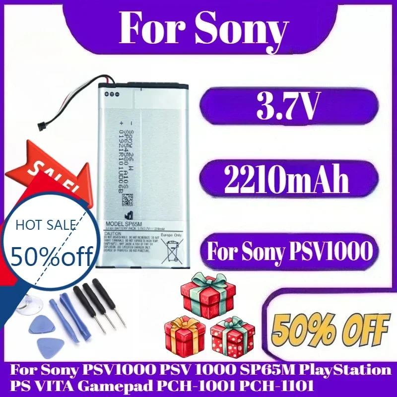 

New 3.7V 2210mAh Battery For Sony PSV1000 PSV 1000 SP65M PlayStation PS VITA Gamepad PCH-1001 PCH-1101