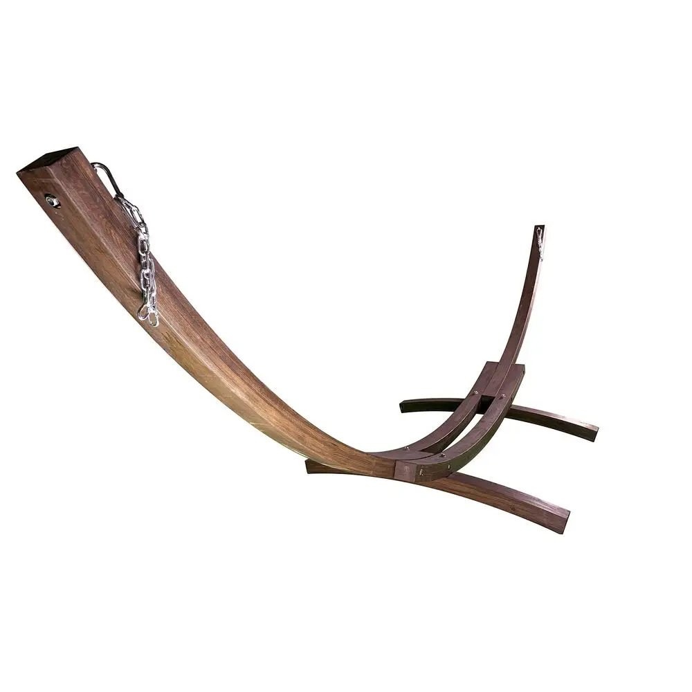 

Ft. Wooden Arc Hammock Stand. 450 LB Capacity. Coffee Stain Finish