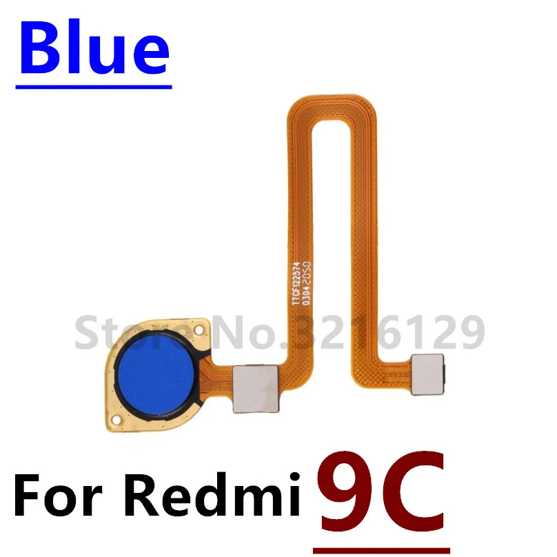 100% Original For Xiaomi Redmi 9 9C 9T 8 Fingerprint Sensor Home Return Key Menu Button Flex Ribbon Cable