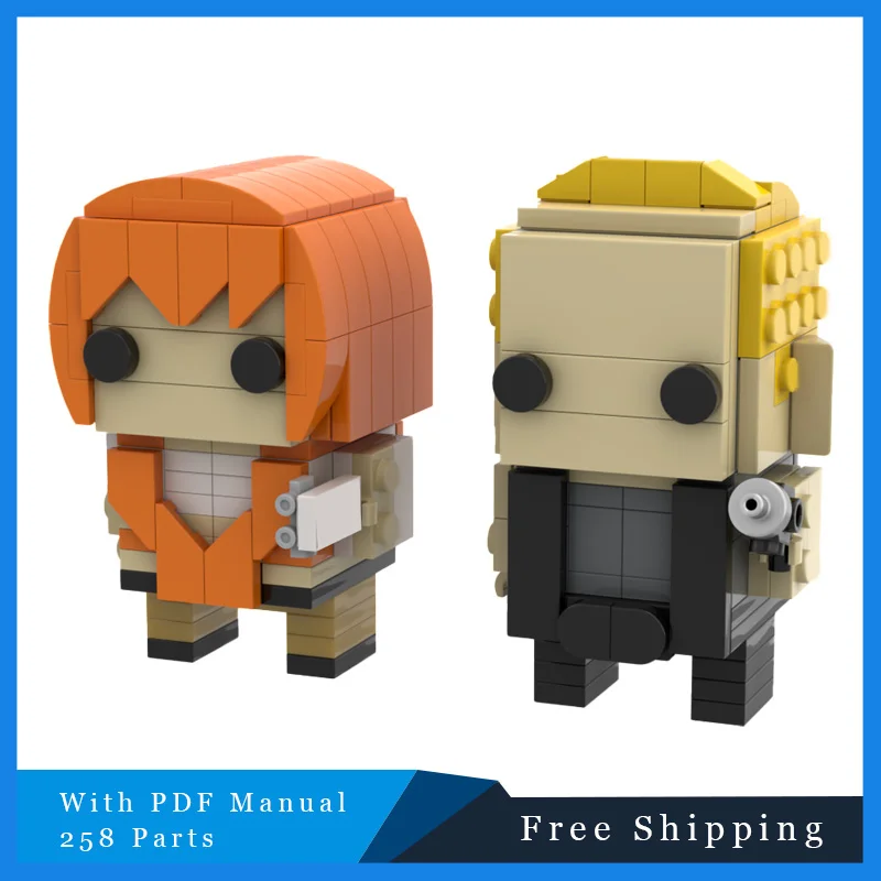 258 PCS MOC Beroemde Filmkarakters Brickheadz Modulaire Bouwstenen Model Voor Kind Montage Display Speelgoed Festival Verrassingscadeau