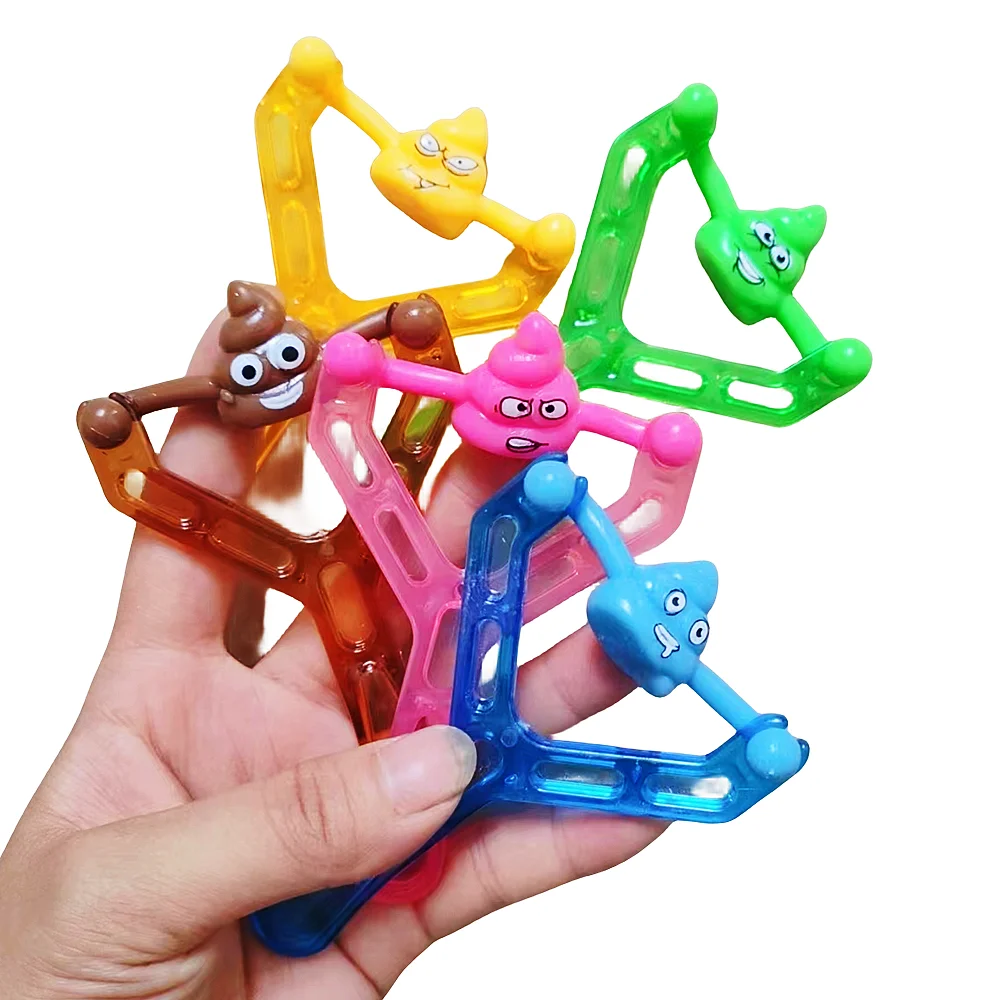 3pcs Creative Funny Catapult Poop Slingshot Prank Venting Stress Relief Casual Toys Cute And Fun Party Favors Sport Toy
