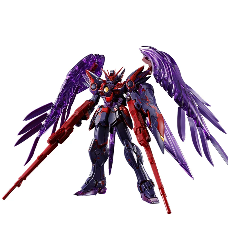 Bandai MG 1/100 GUNDAM WING GUNDAM ZERO EW CROSS CONTRAST COLORS CLEAR PURPLE Model Kit Anime Action Fighter Toy Gift for kid