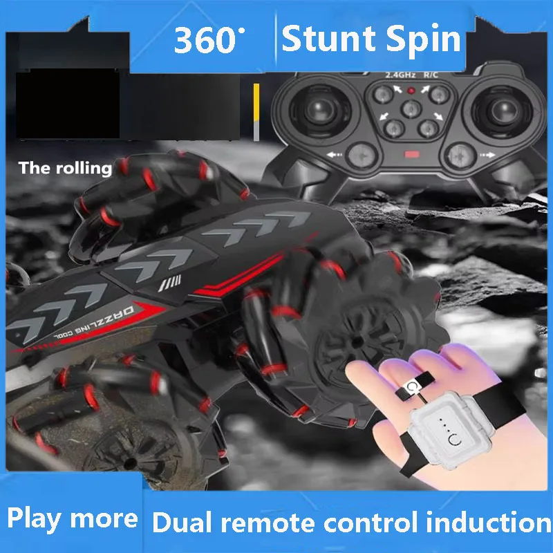 

Children's Toy Drift Spray Stunt Racing High Speed Double Side Music Light Remote Control Children's Electric Toy Car