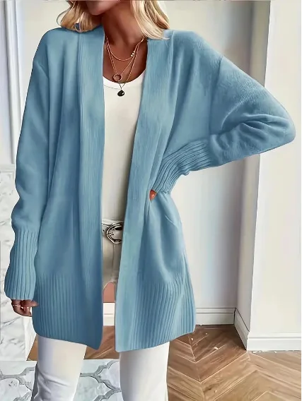 

2025 women's knitting shirt,fashion cardigan,outwear casual,elegant pocket shawl sweater