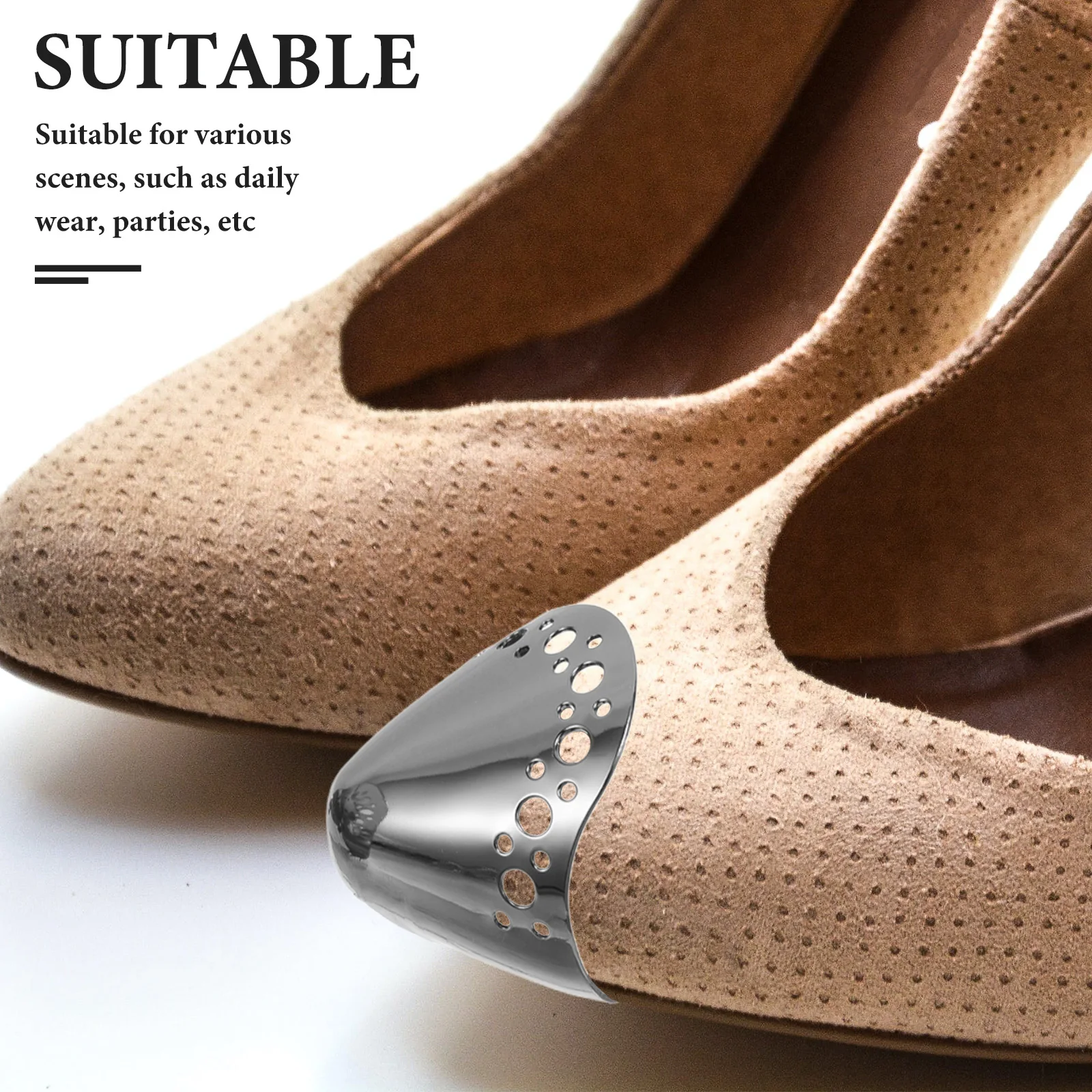 

Metal Shoes Pointed Protector High Cap Covers for Dress Shoe Repair Accessories Fashion Enhancement