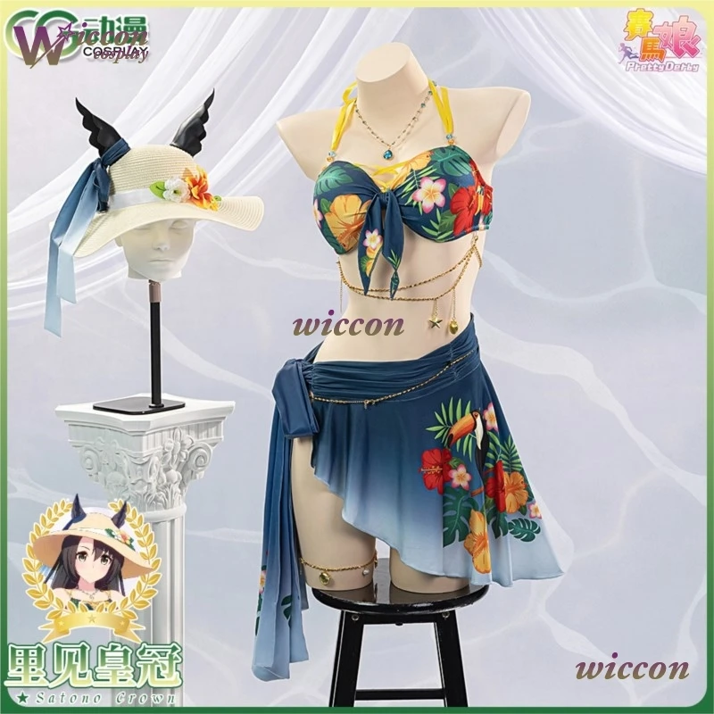 Moe Pretty Derby Satono Crown Summer Cosplay Outfit Cosplay Costume High Quality Girls Story Halloween Sexy Swimsuit