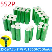 2S1P 1S3P 3S2P 4S2P 5S2P 8.4V 3.7V 10.8V 16.8V 18V MJ1 battery pack 18650 3500mAh battery for 18V screwdriver battery