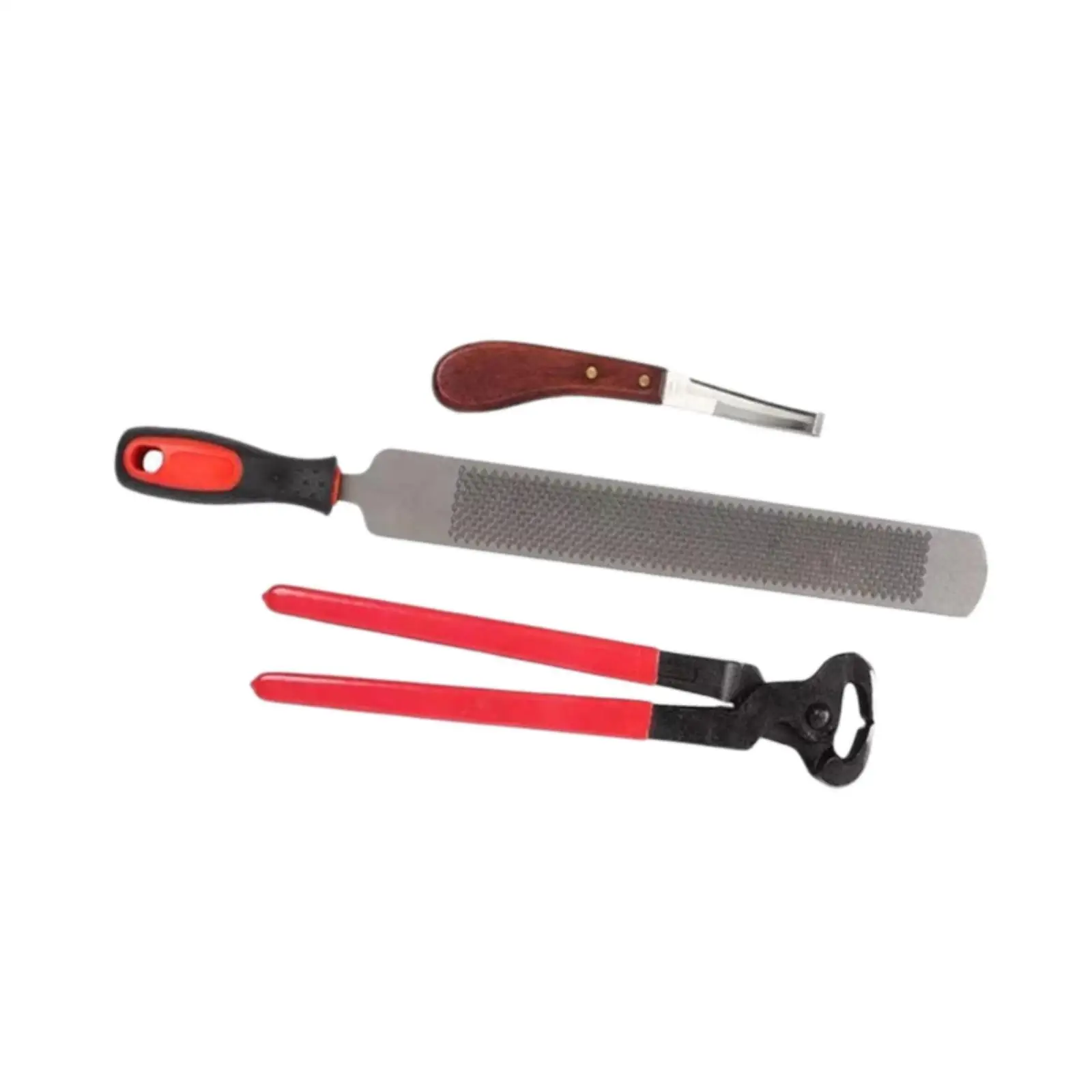 Horse Hoof Trimming Iron Rasp and Nipper Kit Grooming Tool Set for Donkeys Perfect for Stable Accessories