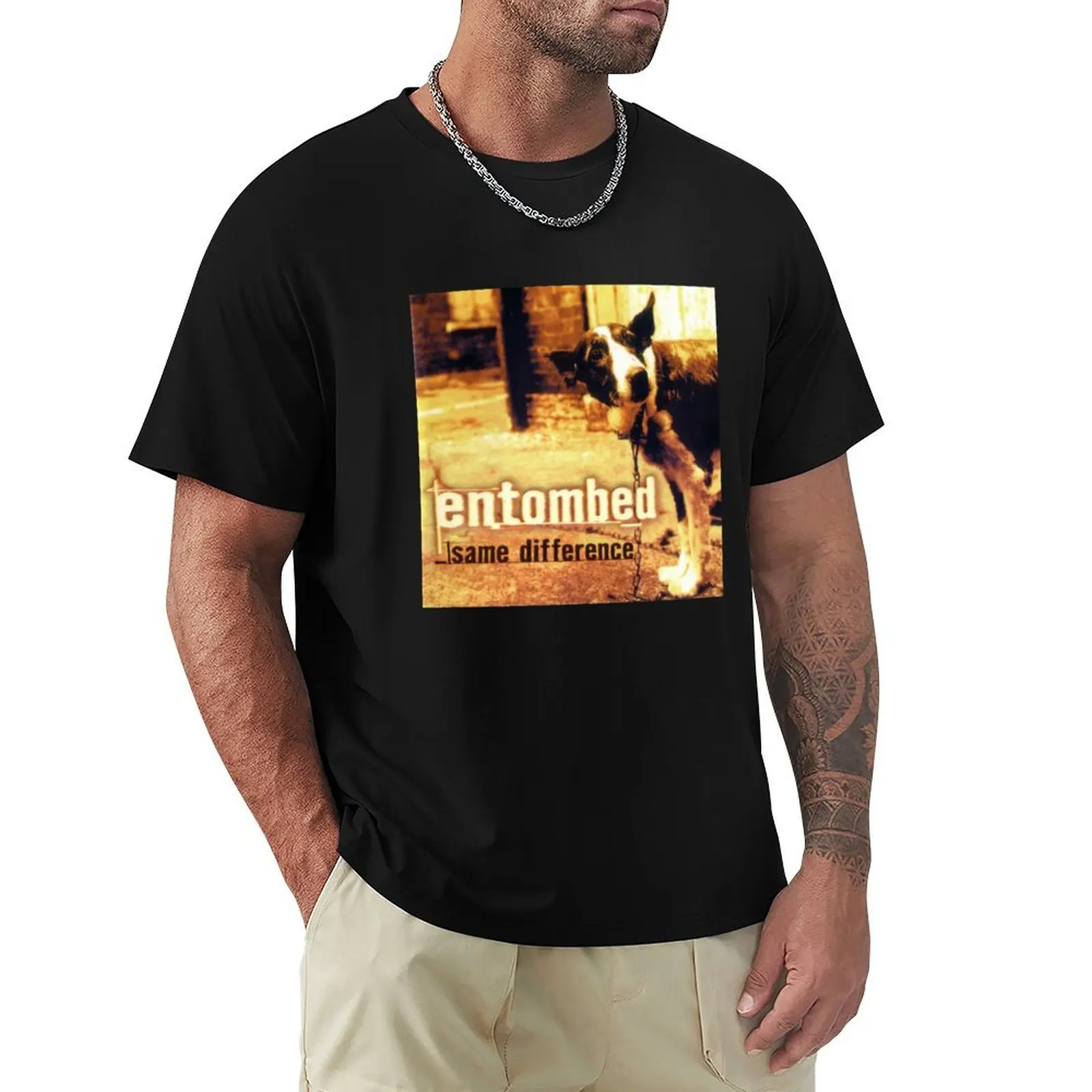 

Entombed Same Difference Album Cover. T-Shirt Breathable Workout Short Sleeve Top