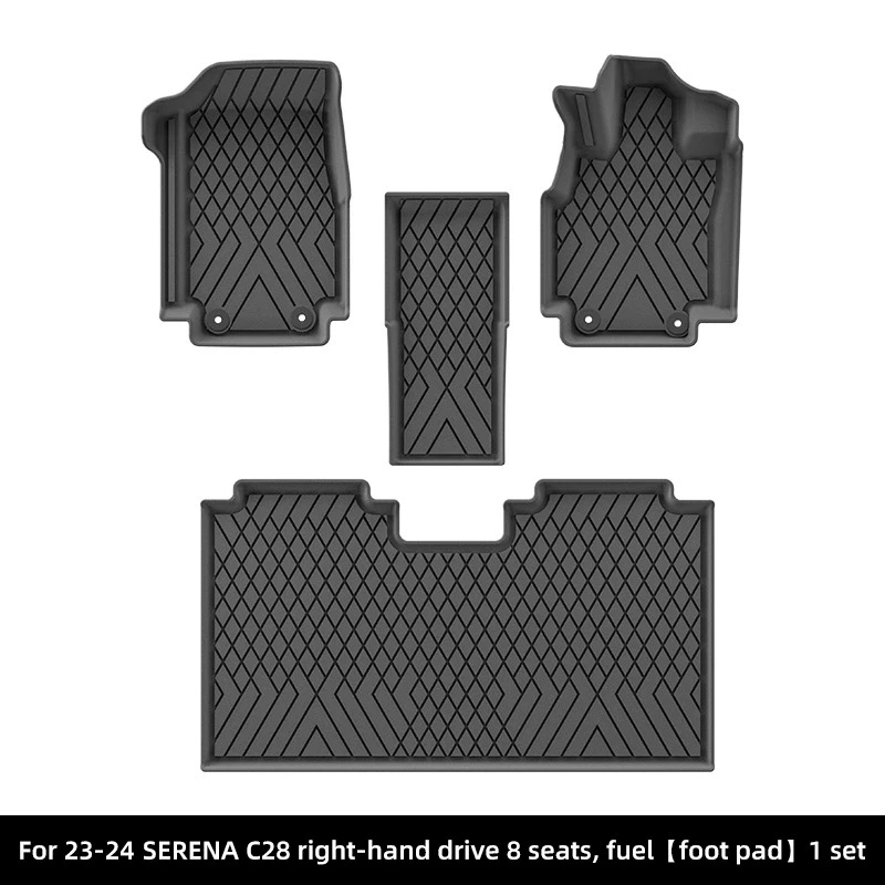 Car Trunk Mat For Nissan SERENA C28 2023-2024 TPE Floor Mats All Weather Waterproof Rear Trunk Cargo Liner Anti Dirty Pads