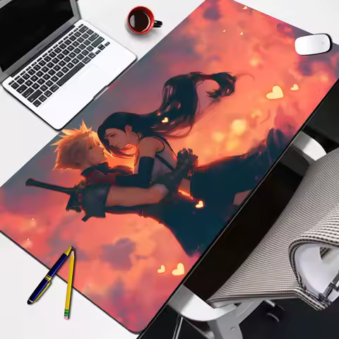 Hot FINAL FANTASY 90x40 Mouse Pad Tifa Large Mousepad Xxl Gaming Accessories Office Keyboard Desk Mat